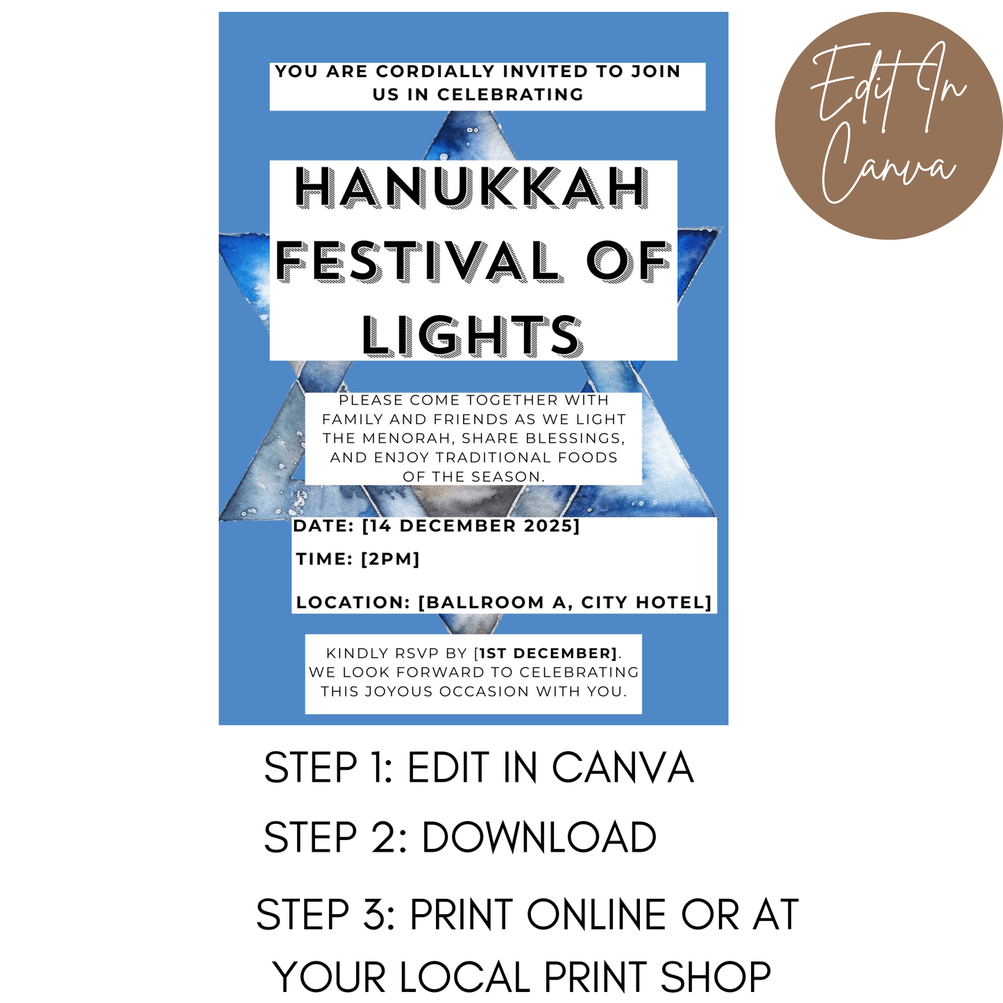Hanukkah Invitation