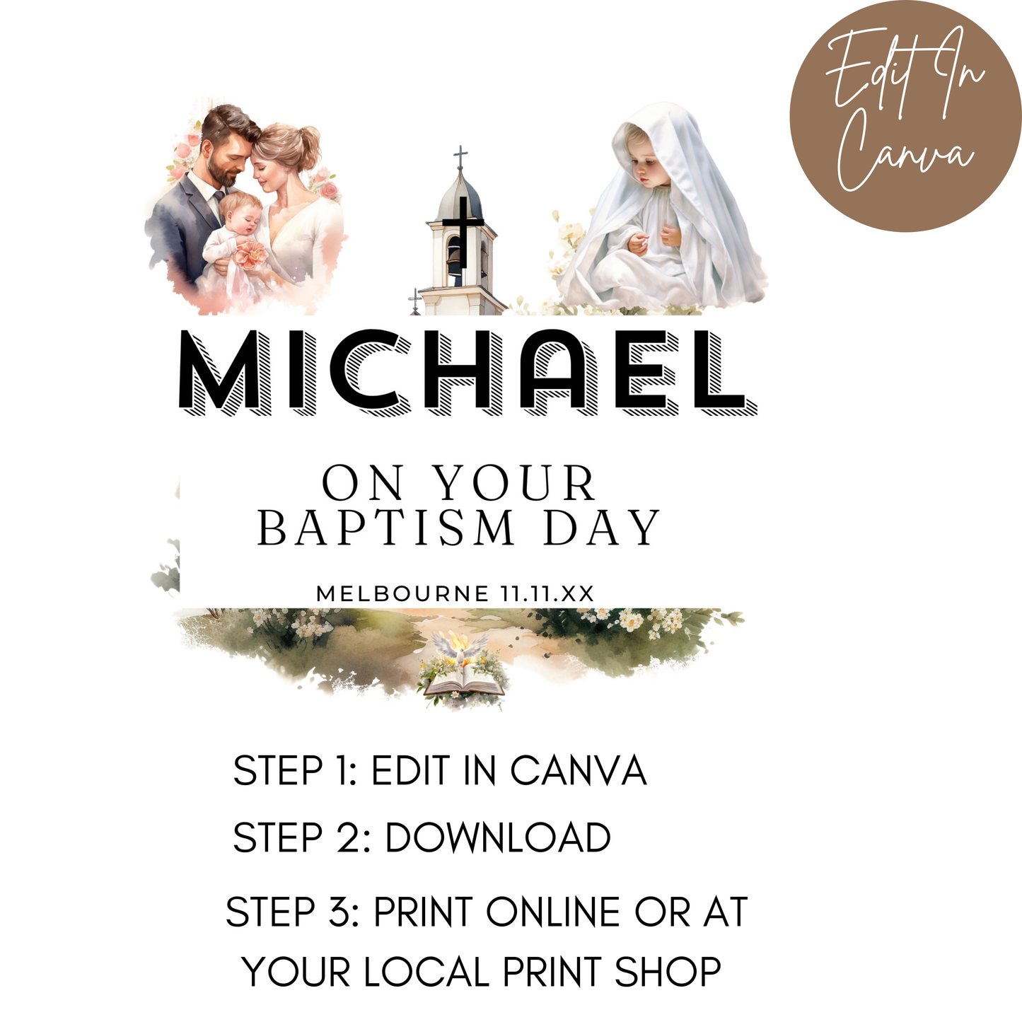 Baptism Day Card