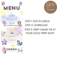 6th Birthday Menu