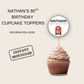 80th Birthday Cupcake Toppers Man