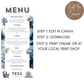 60th Birthday Menu Female