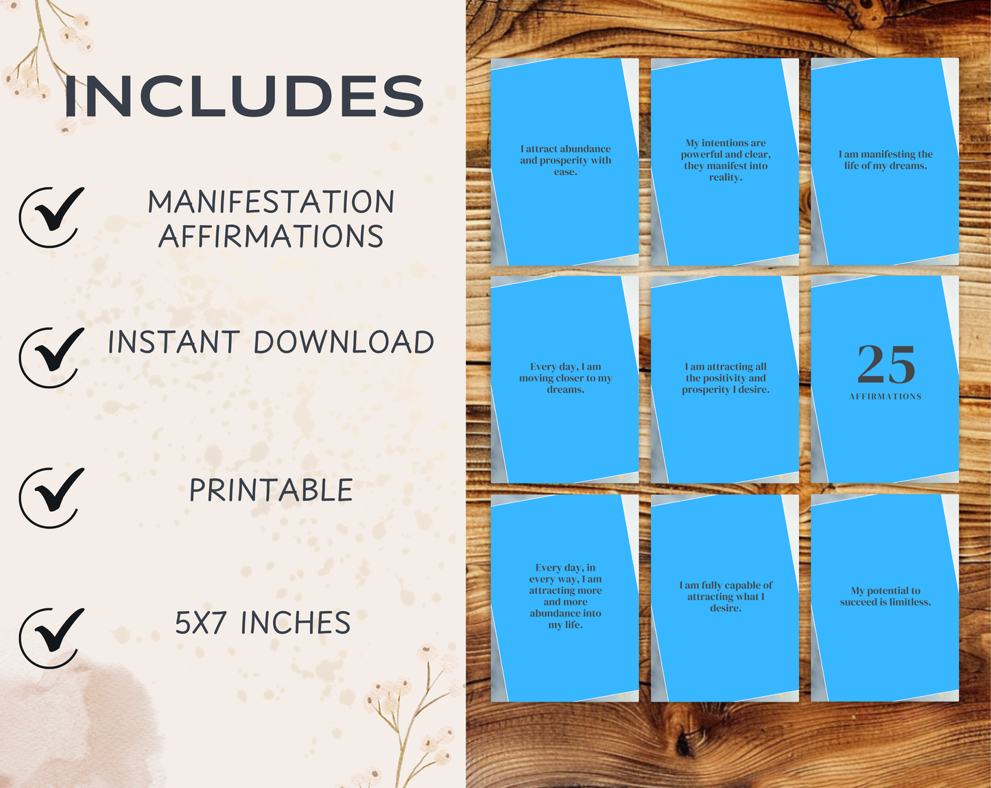 25 Manifestation Affirmation Cards