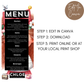 70th Birthday Menu Female