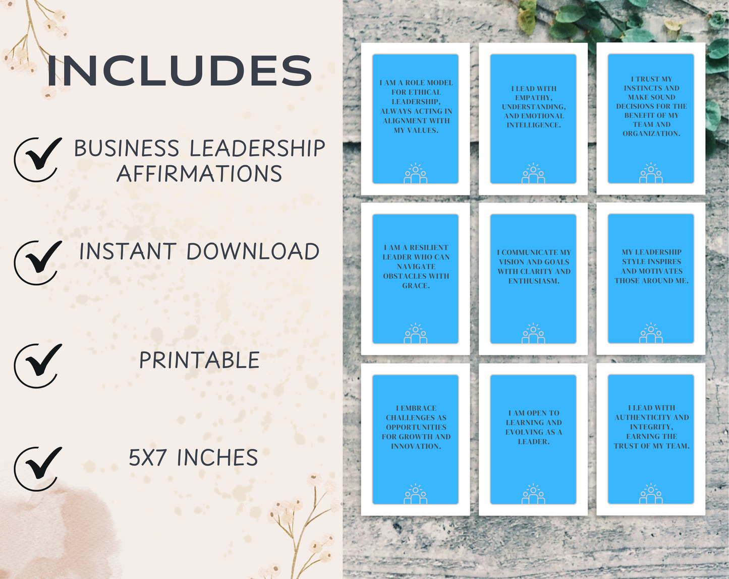 30 Business Leadership Affirmation Cards