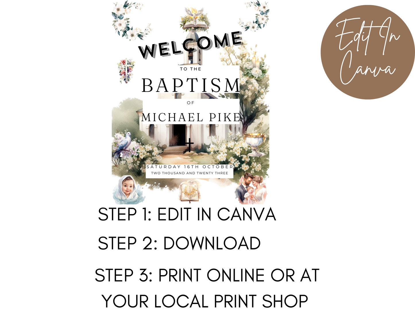 Baptism Welcome Sign