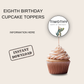 8th Birthday Cupcake Toppers Boy