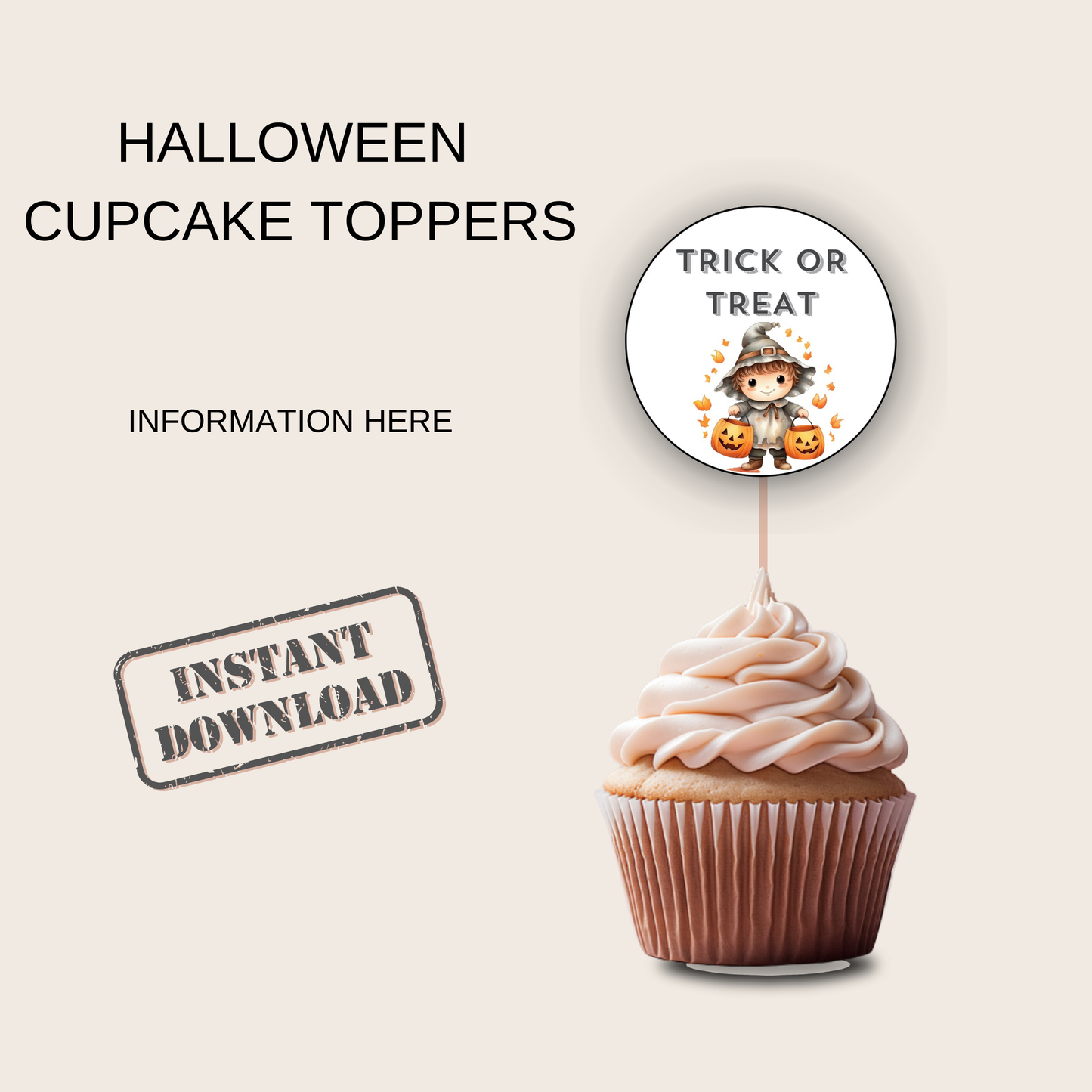 Halloween Cupcake Toppers