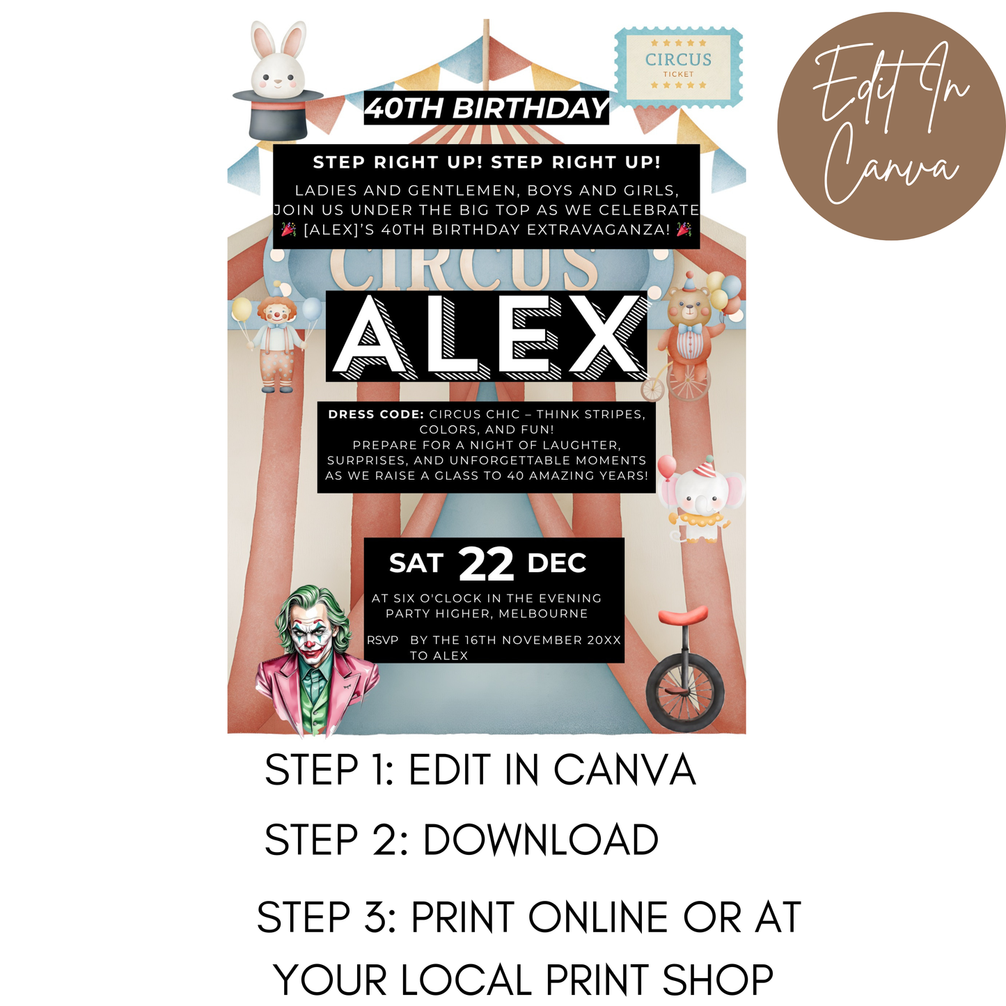 40th Birthday Invitation