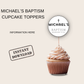 Baptism Cupcake Topper Boy