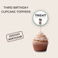 3rd Birthday Boy Cupcake Toppers