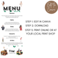 30th Birthday Menu