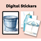 Beach Coastal Themed Digital Stickers