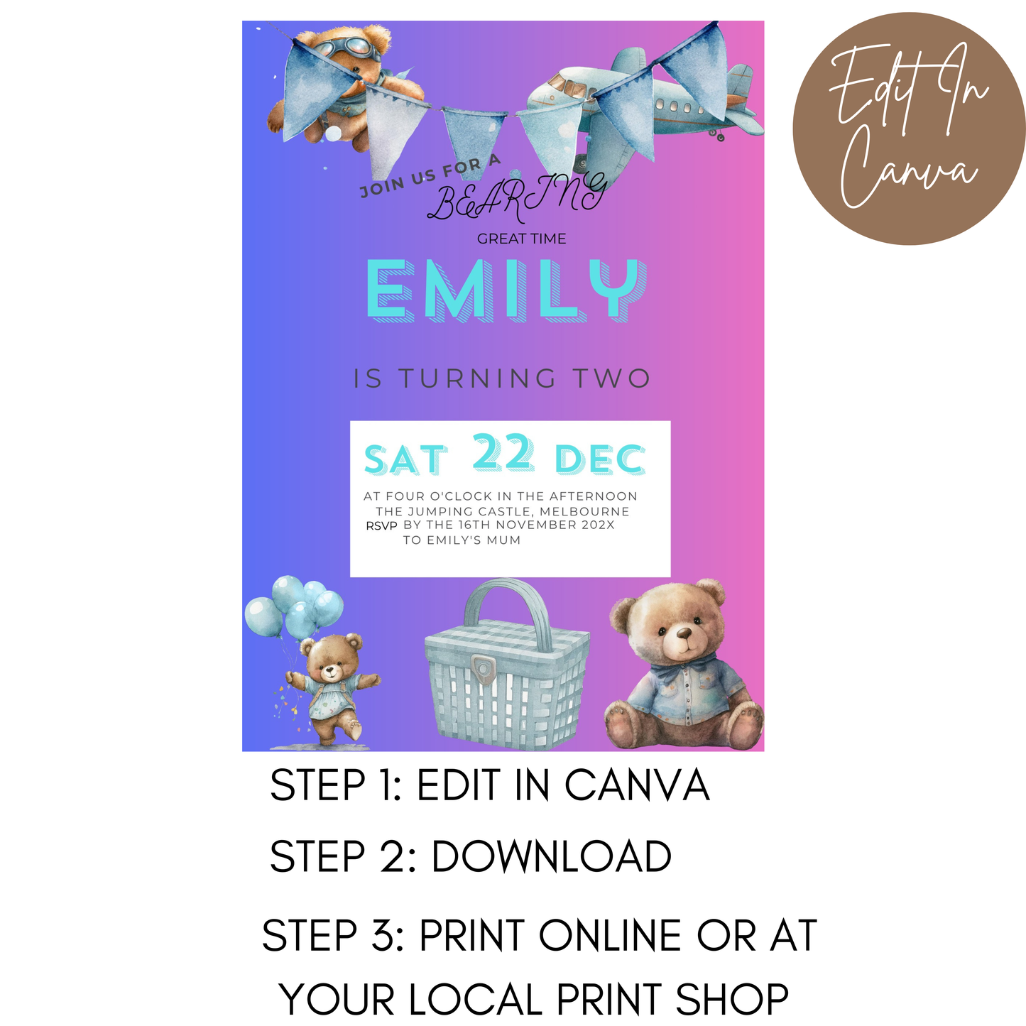 2nd Birthday Invitation Female