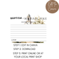 Baptism Word of Advice Card Male