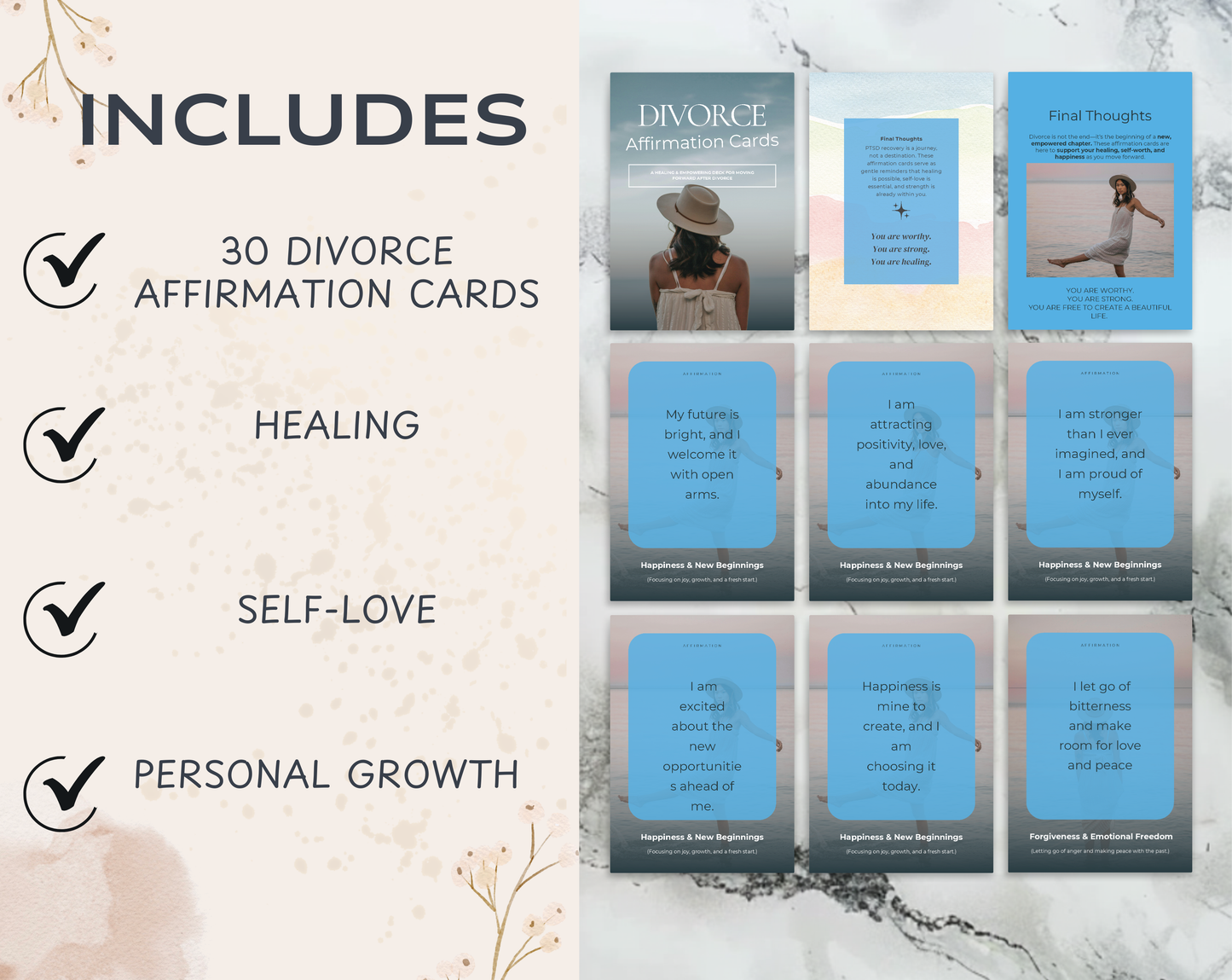 30 Divorce Affirmation Cards