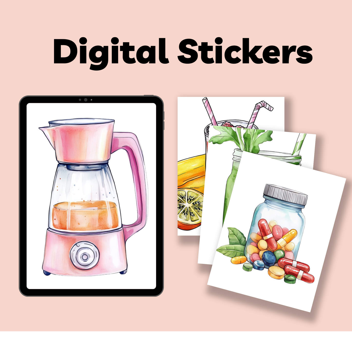 Health Kick Digital Sticker Sheets