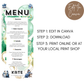 80th Birthday Menu Female