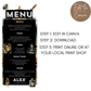 20th Birthday Menu