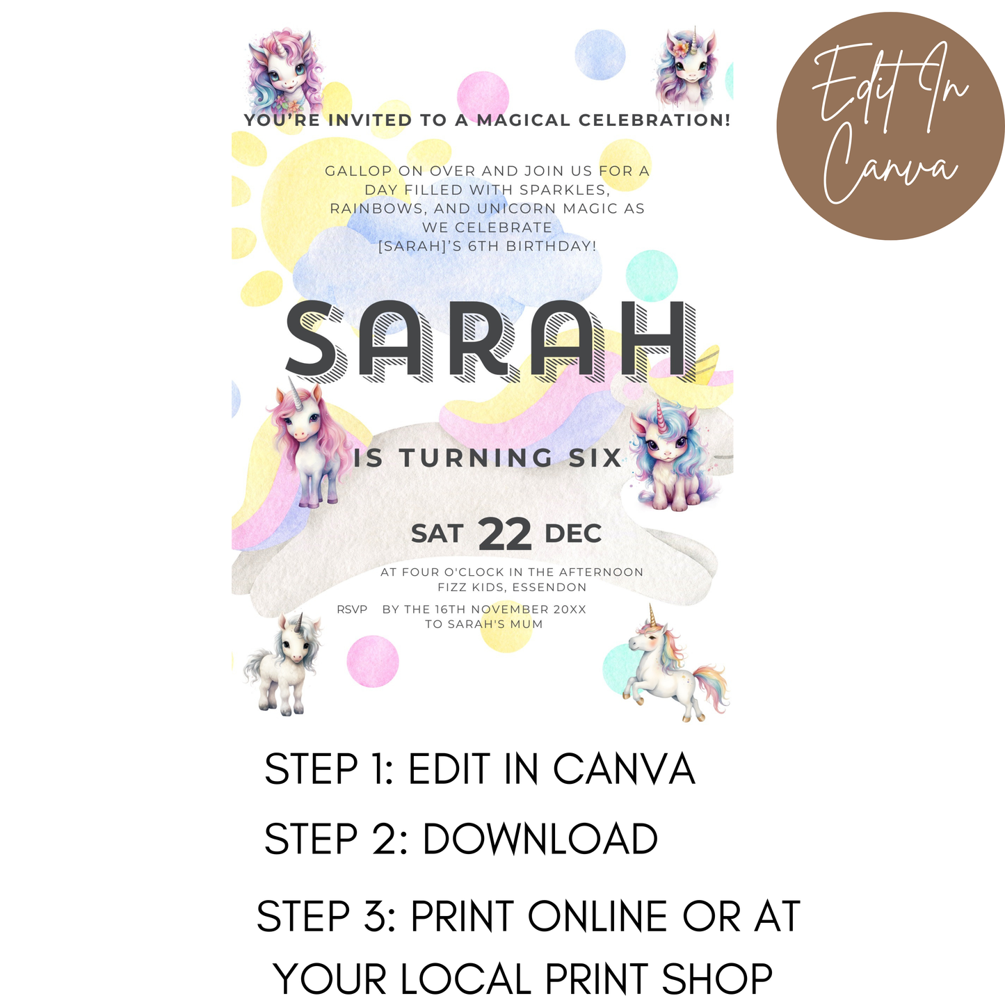 6th Birthday Invitation