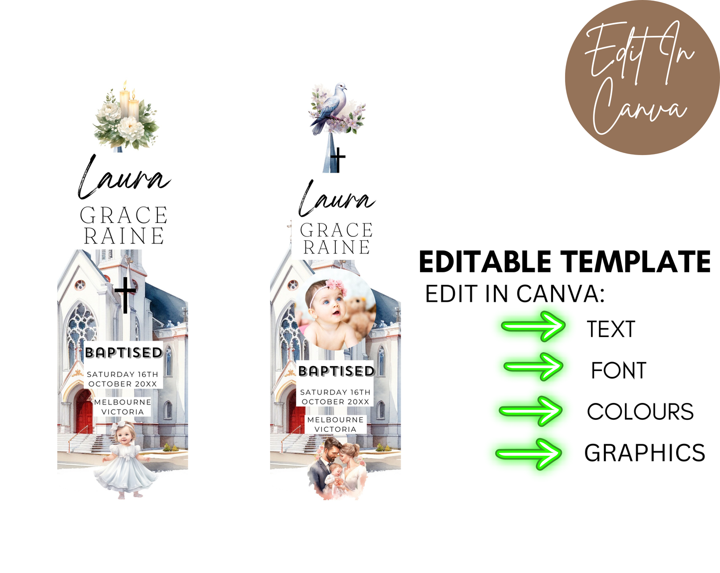 Baptism Bookmarks