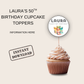 50th Birthday Cupcake Toppers Woman