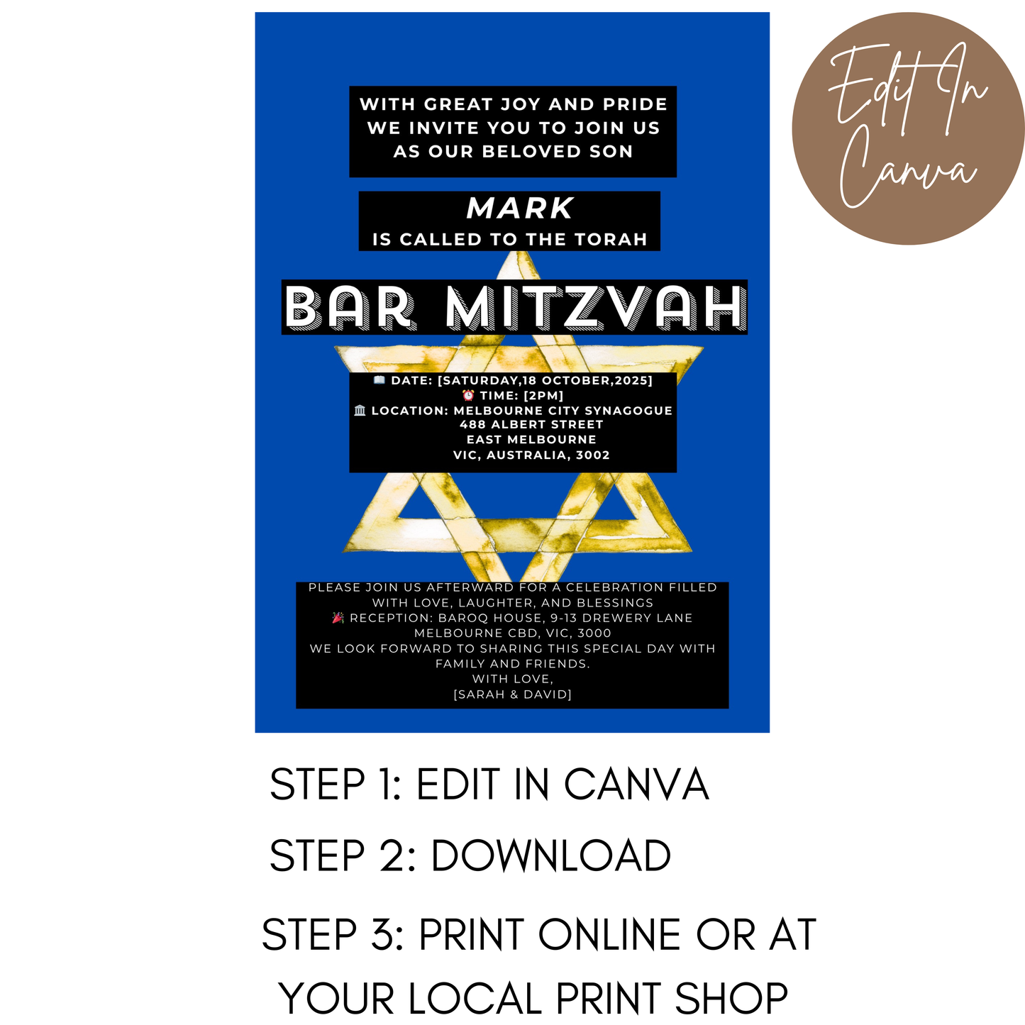 Bar Mitzvah Invitation
