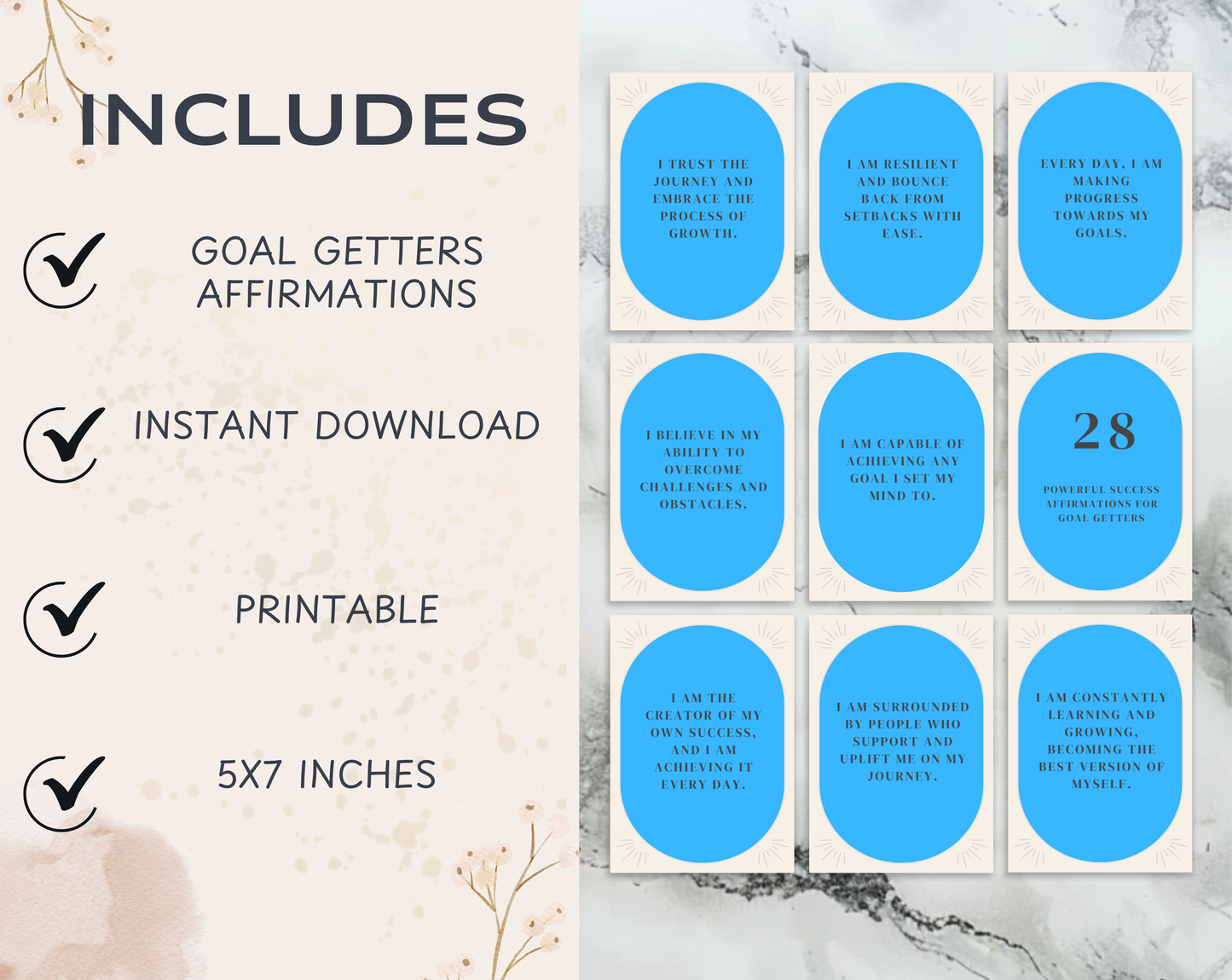 28 Goal Getter Affirmation Cards