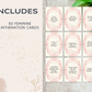 50 Feminine Affirmation Cards