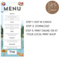 70th Birthday Menu