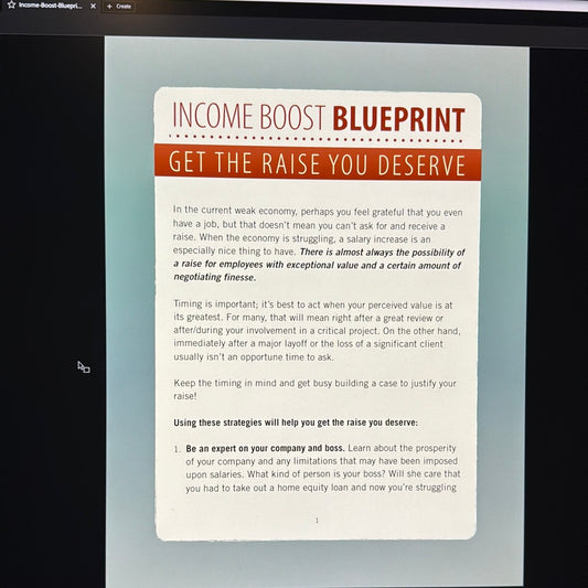 Income Boost Blueprint Get The Raise You Deserve
