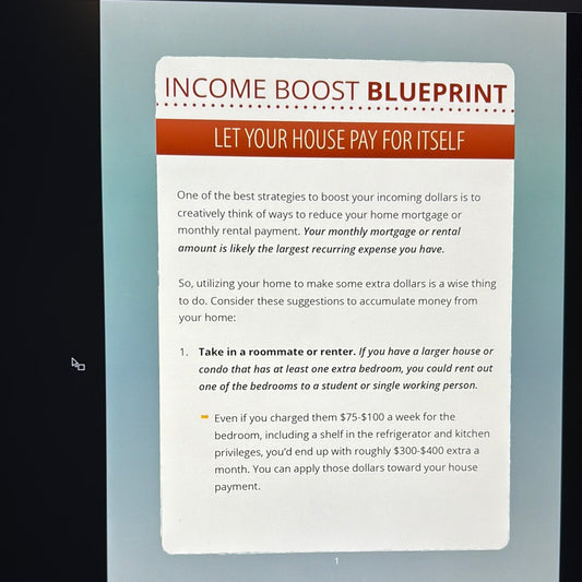 Income Boost Blueprint Let Your House Pay For Itself