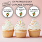 St Patrick's Day Cupcake Toppers