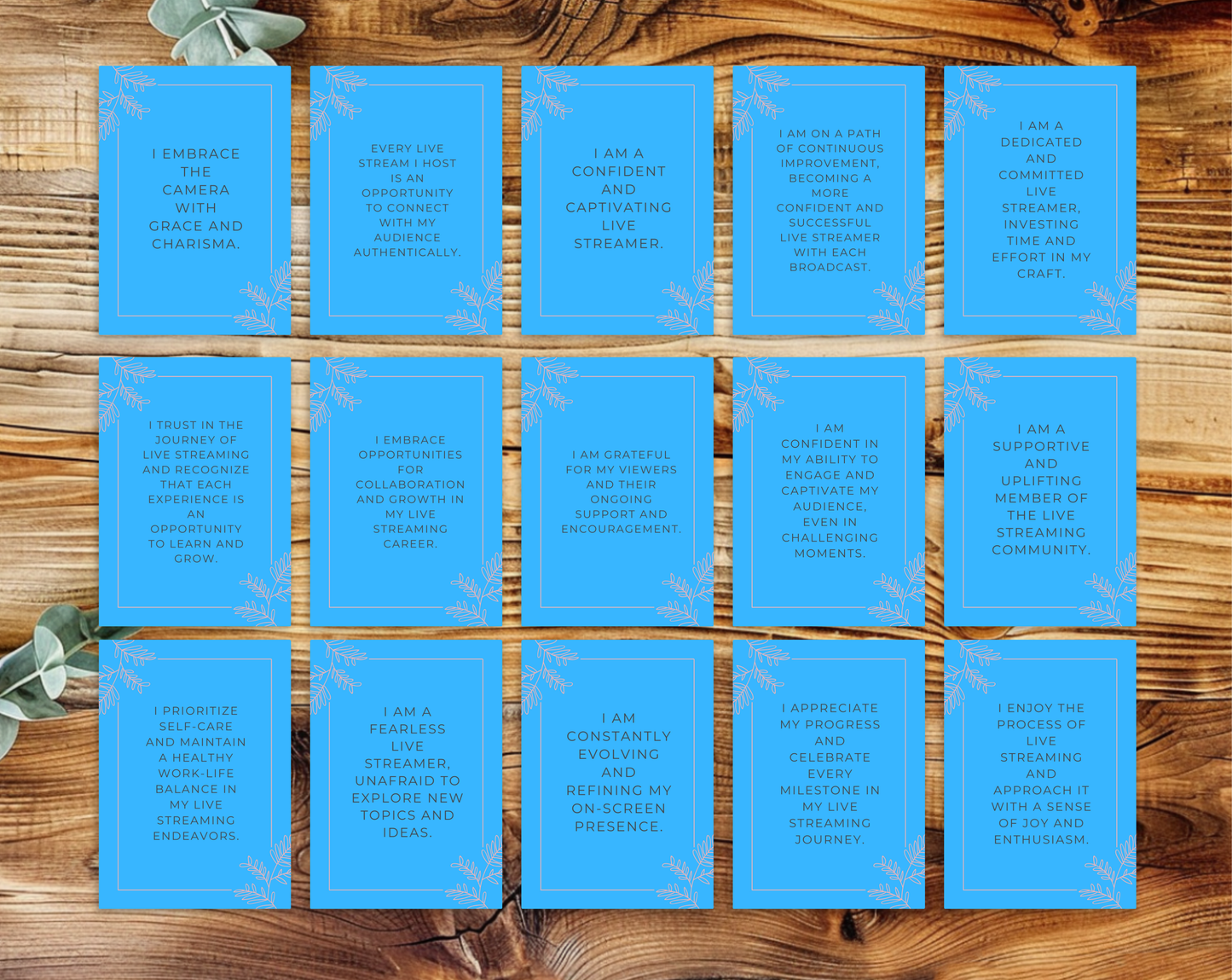 30 Streamer Affirmation Cards