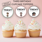 3rd Birthday Boy Cupcake Toppers