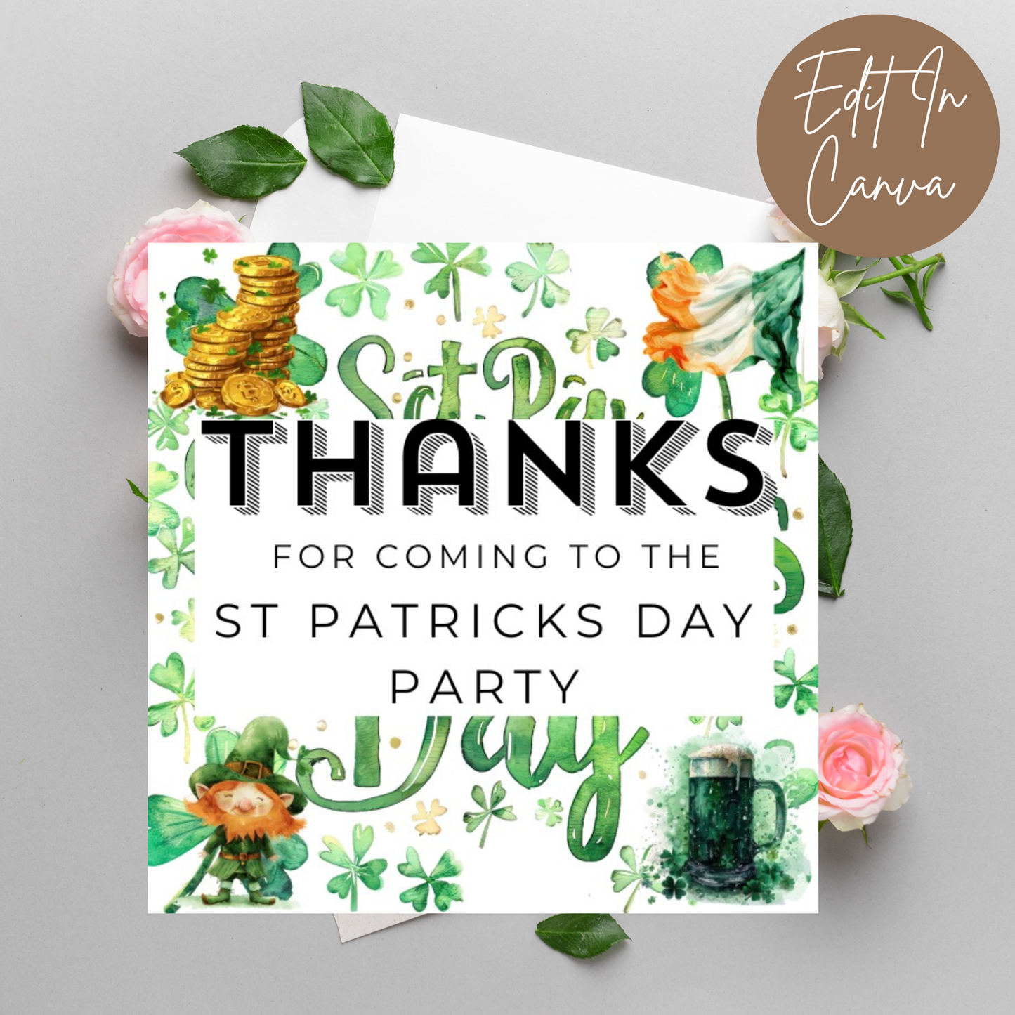 Saint Patrick's Day Thank You Tag
