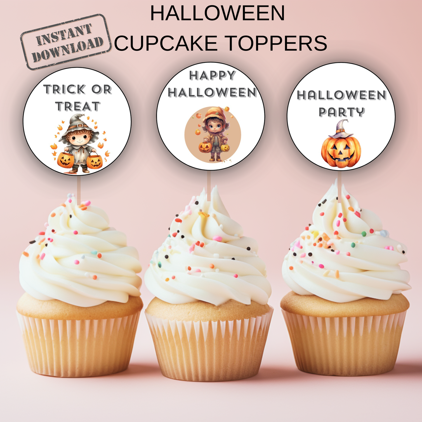 Halloween Cupcake Toppers