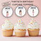 30th Birthday Cupcake Toppers Woman