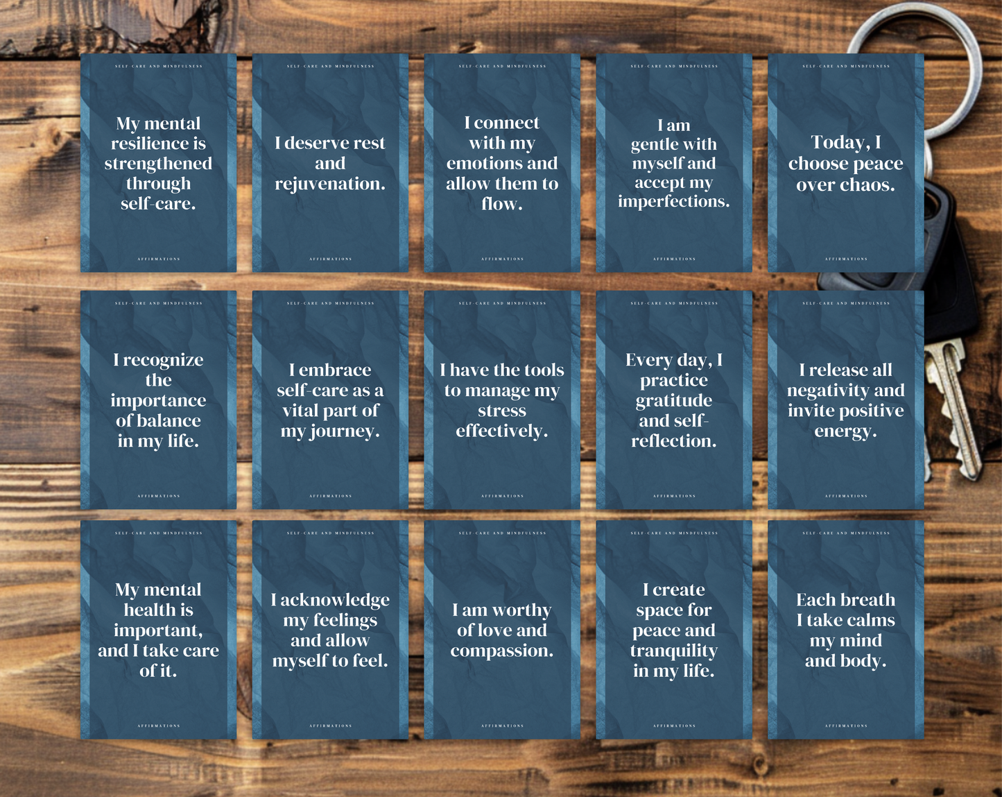 90 Mens Daily Affirmation Cards