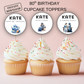 80th Birthday Cupcake Toppers Girl