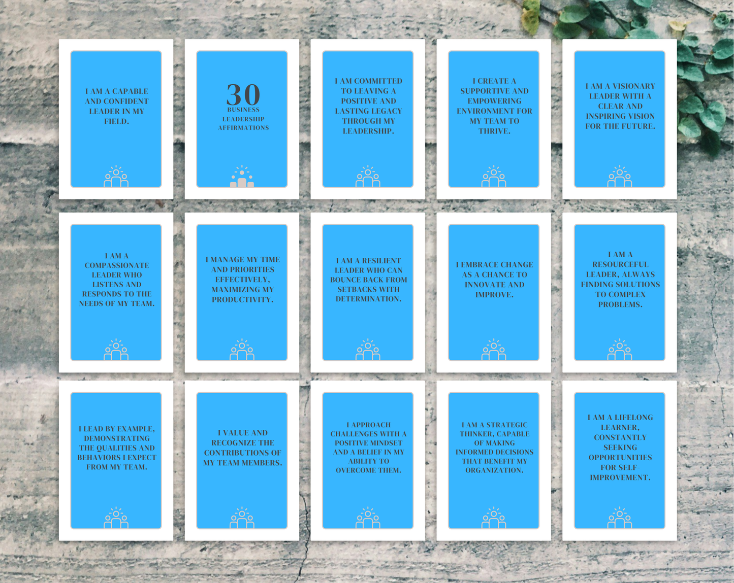 30 Business Leadership Affirmation Cards