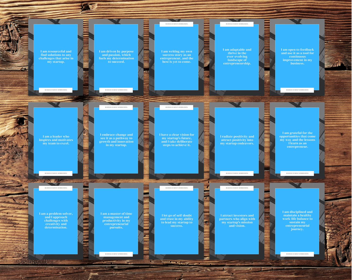 30 Business Startup Affirmation Cards
