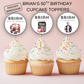 50th Birthday Cupcake Topper Man