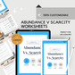 Abundance V Scarcity Worksheets