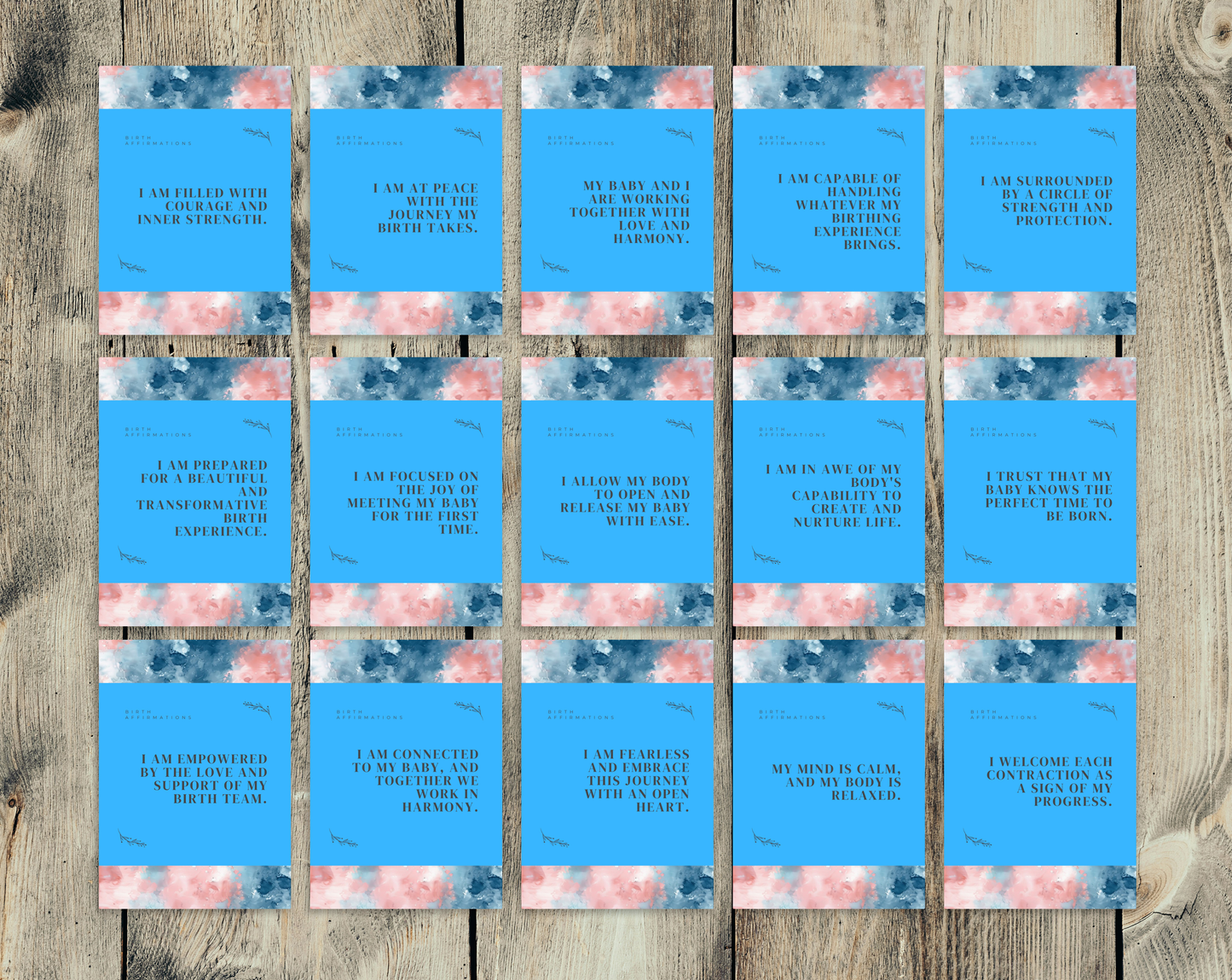 30 Birth Affirmation Cards