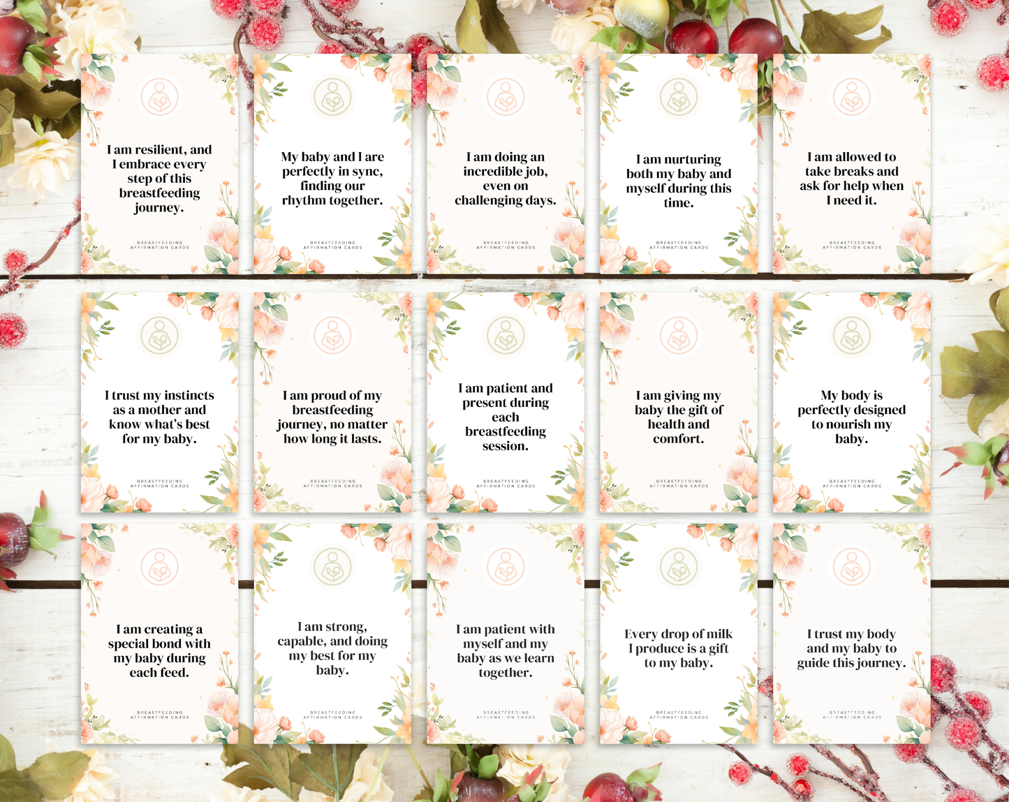25 Breastfeeding Affirmation Cards