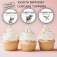 8th Birthday Cupcake Toppers Boy