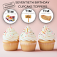 70th Birthday Cupcake Toppers Man