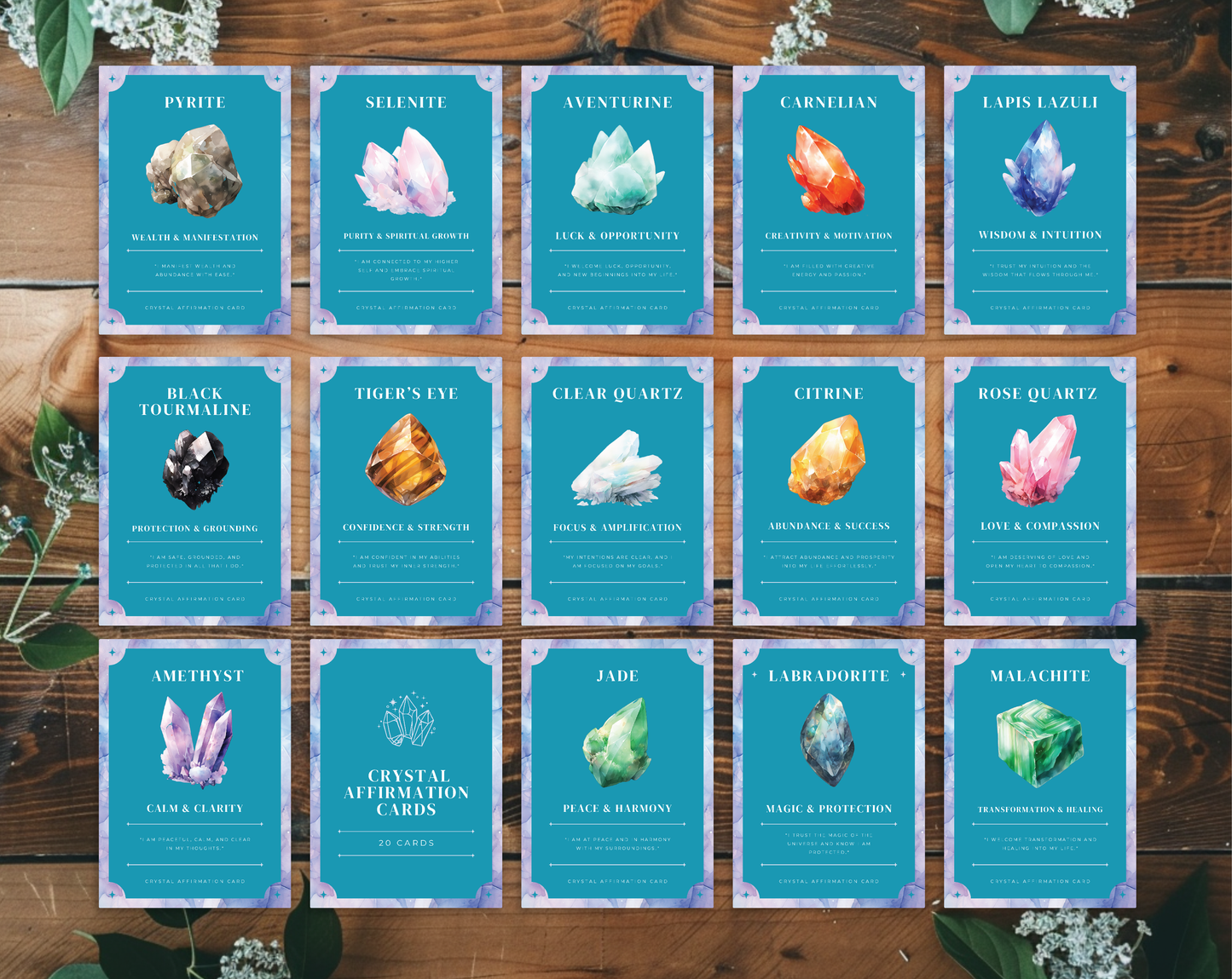 Crystal Affirmation Cards