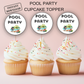 Pool Party Cupcake Topper