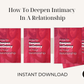 How To Deepen Intimacy In A Relationship